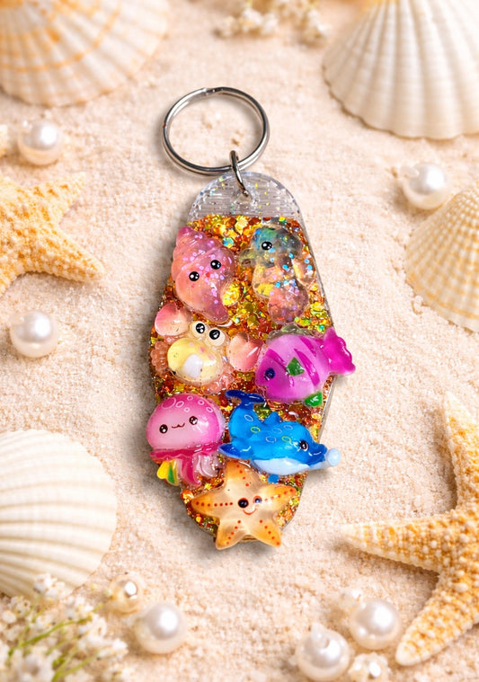 Under the Sea Junk charm keyring